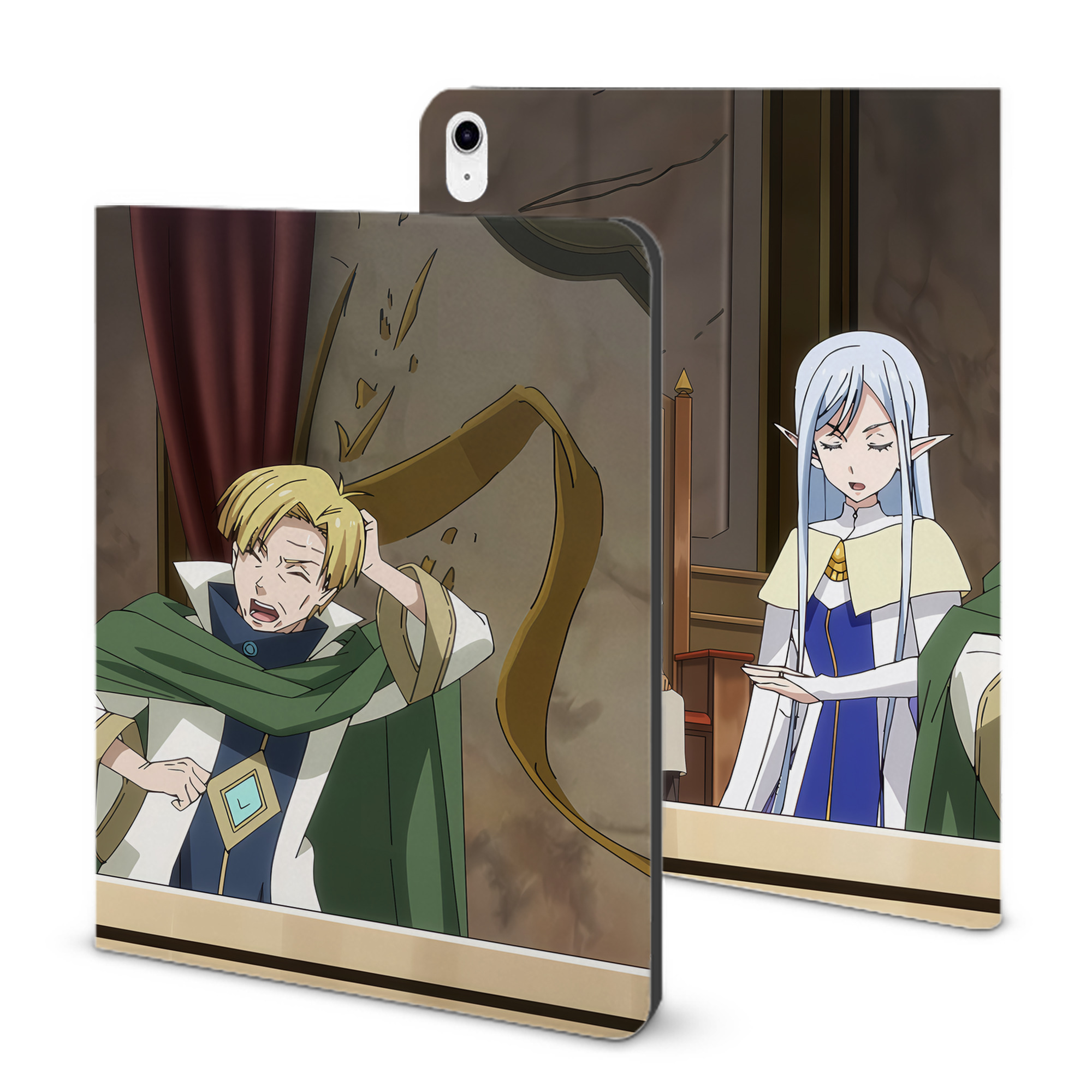 （画像用） 転スラ Regarding Reincarnated to Slime IPad ケース ブック型 PUレザー TPU 耐衝撃 軽量 薄型 ペン収納なし 全面保護 IPad 各モデル対応